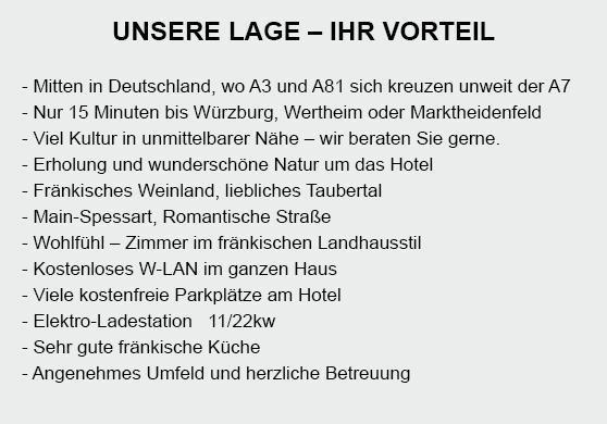 Übernachtungen in Grünsfeld